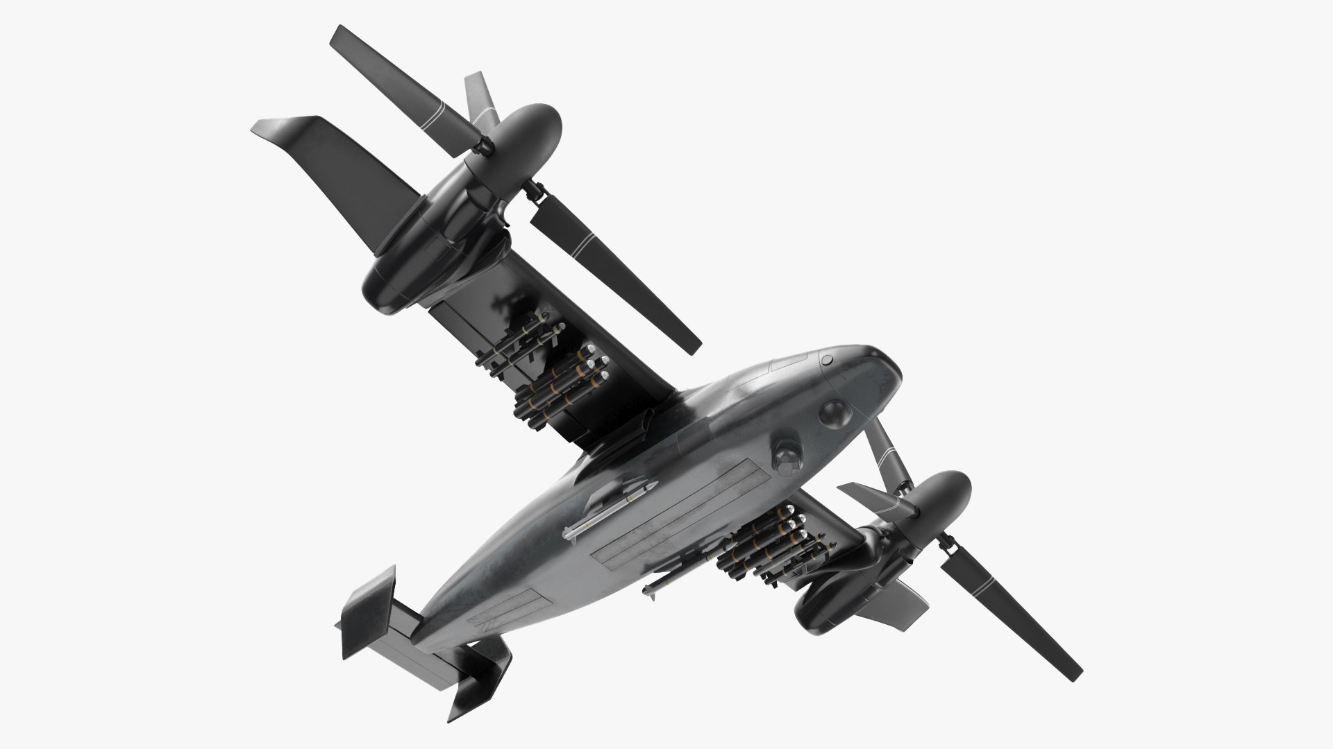 Combat Propeller Drone UAV Rigged for Maya 3D model preview