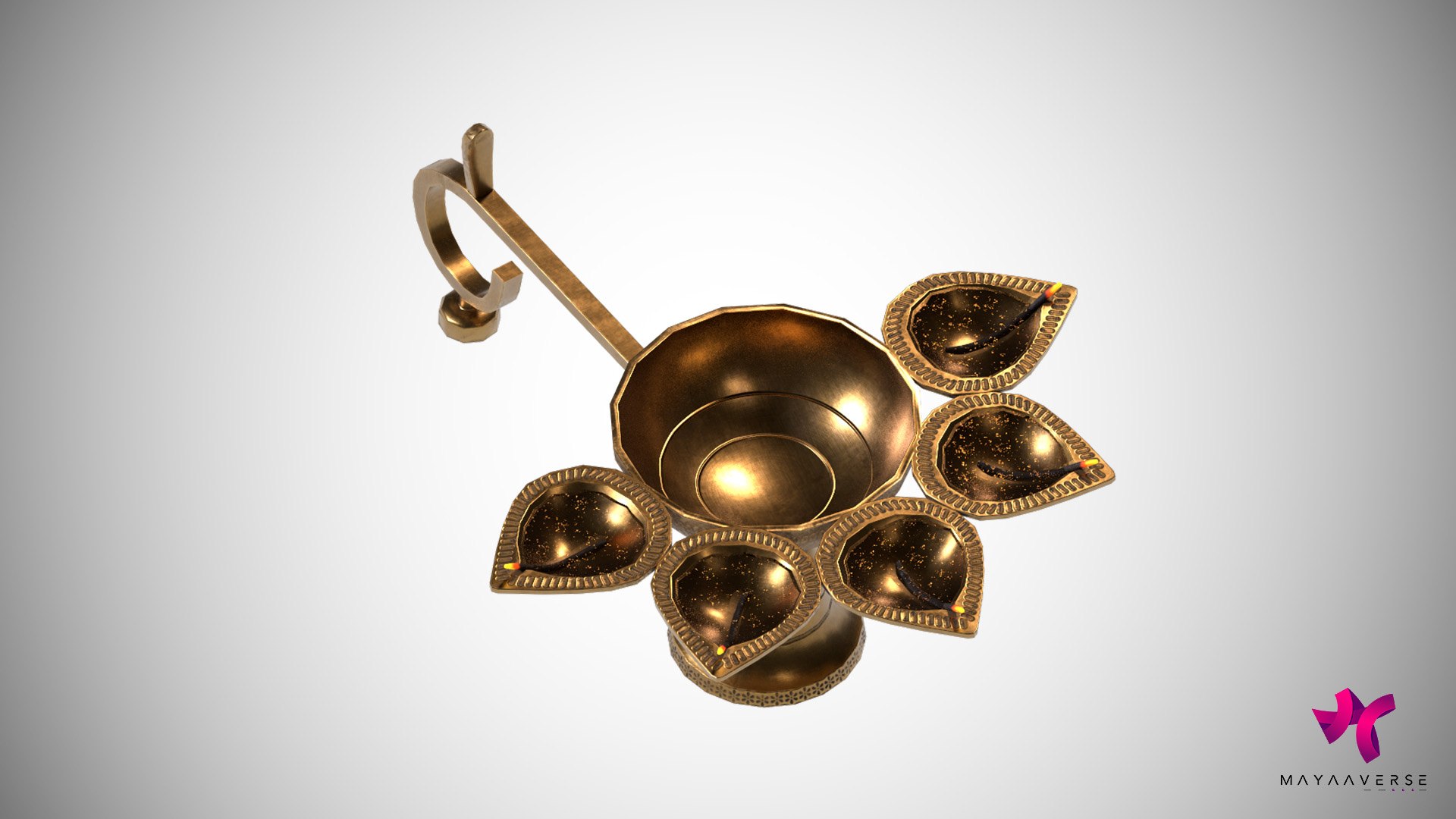 3D Pooja Diya Model - TurboSquid 2388605