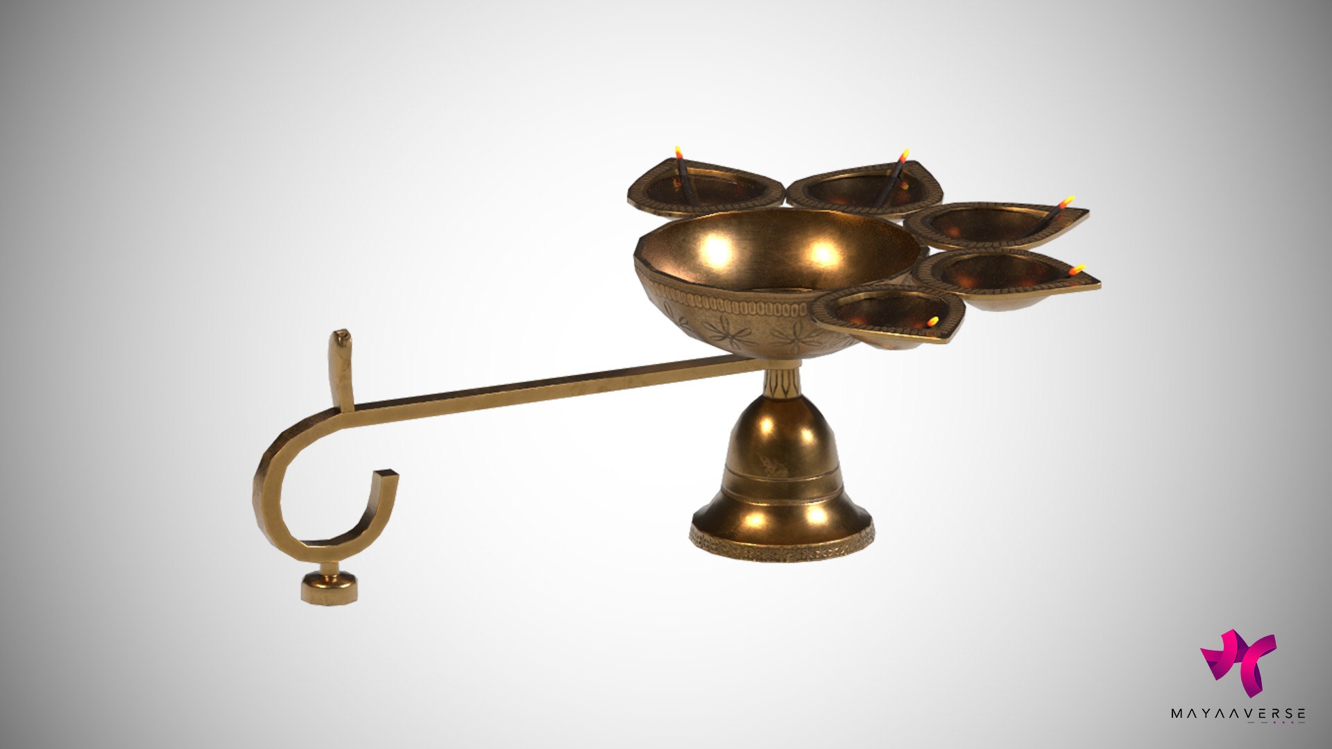 3D Pooja Diya Model - TurboSquid 2388605