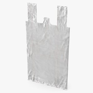 3D model Unused Polyethylene Carrier Bag White