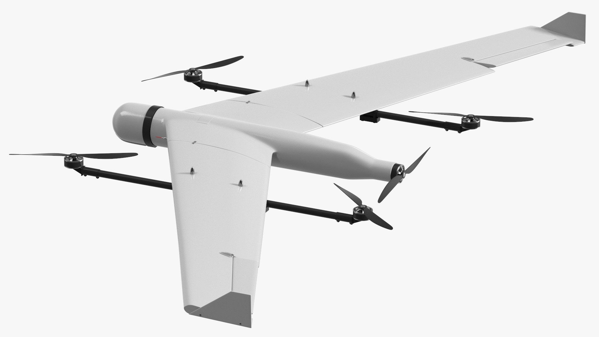 ZALA VTOL Unmanned Aerial Vehicle Rigged for Cinema 4D 3D model preview