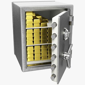 3D safe lock gold