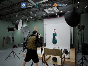 Interior of a professional photography studio
