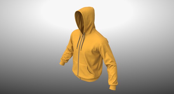 3D realistic yellow hoodie 01 - TurboSquid 1280202