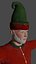 Christmas Elf Man  Low poly Game Ready
