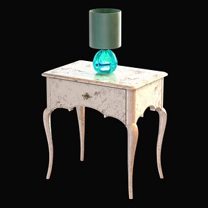 3d lamp table emerald bedside model