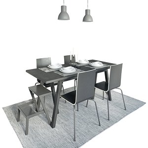 table riggestad chair martin 3D model