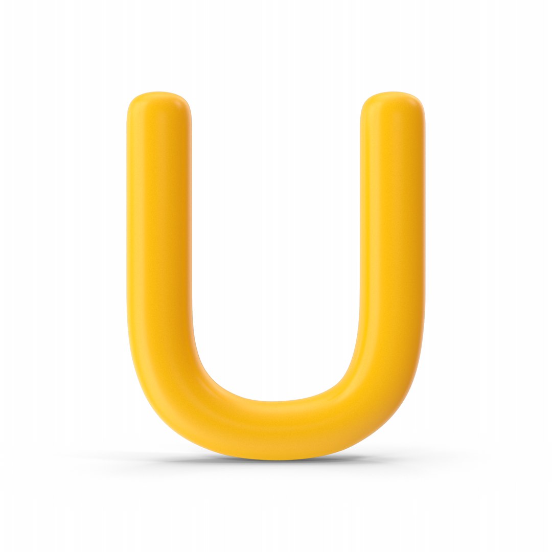 3D Letter U Orange Model - TurboSquid 1865801