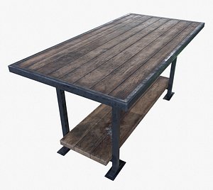 3d ready work table pbr