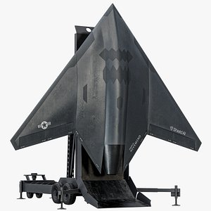 3D X-Bat VTOL AI Fighter Jet With The Launchpad Shield AI PBR