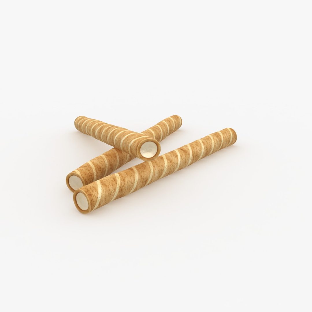 Realistic Wafer Rolls Vanilla 3d Max