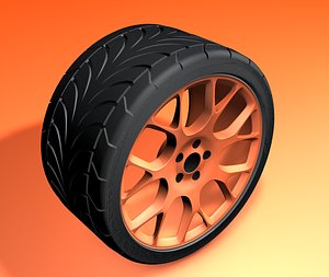 3d wheel rim tires