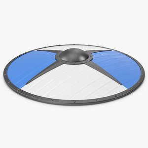 3D Blue Viking Shield