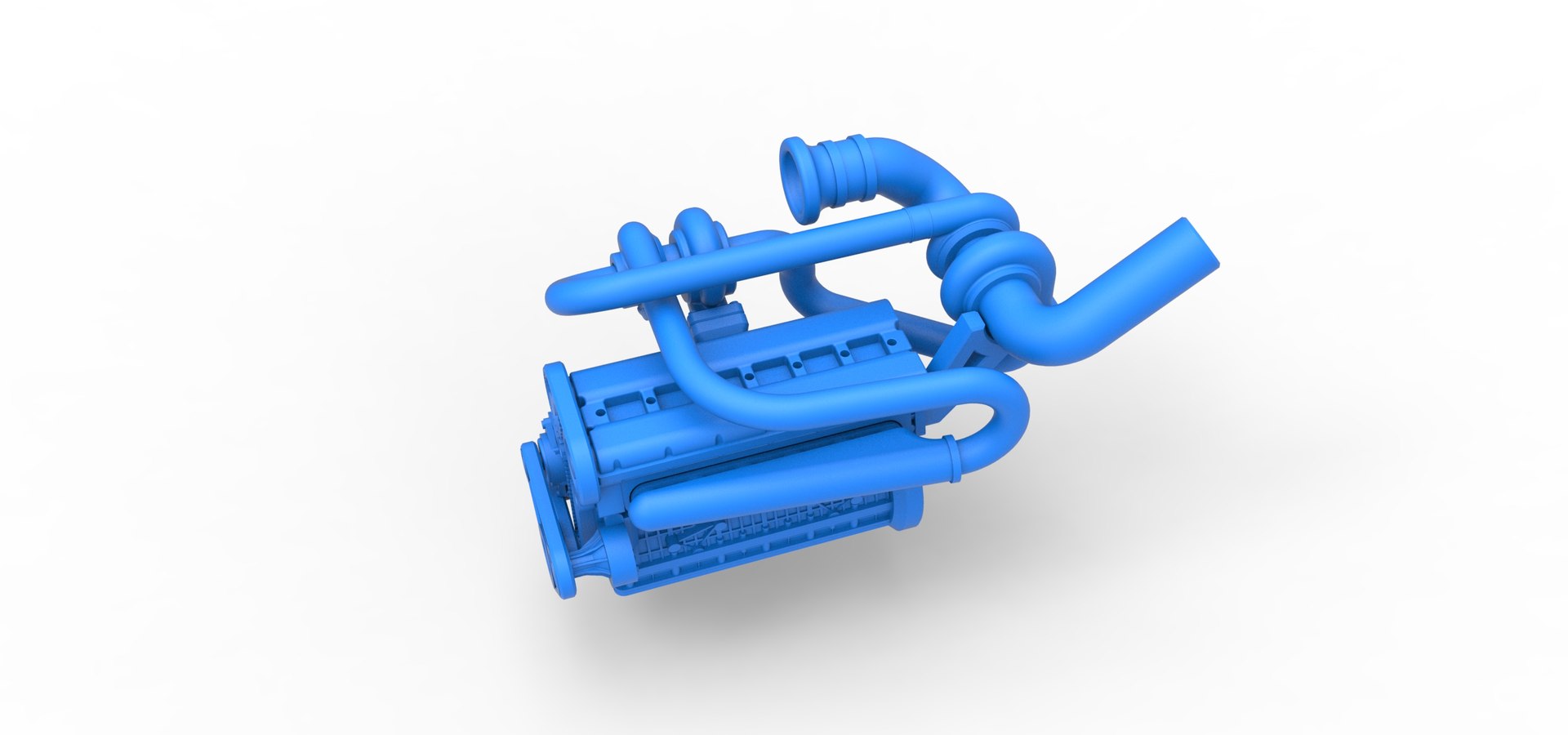 3D Diecast Twin Turbo Straight-six Engine Scale 1 To 25 - TurboSquid ...