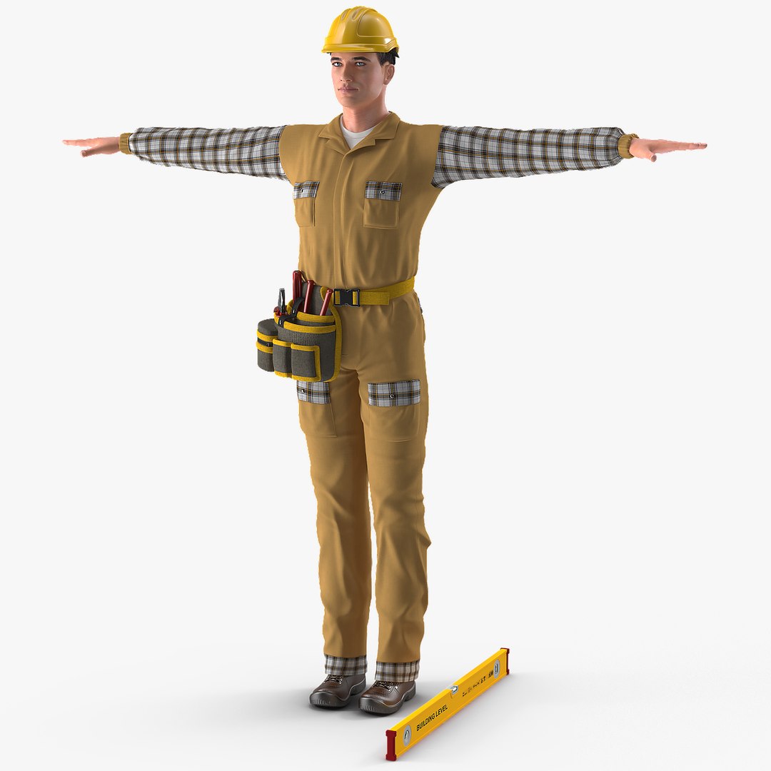 Builder T-Pose 3D model preview