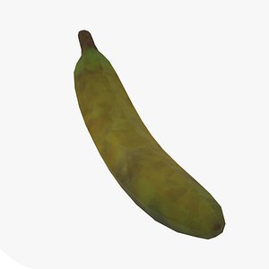 3D Low Poly Banana Model