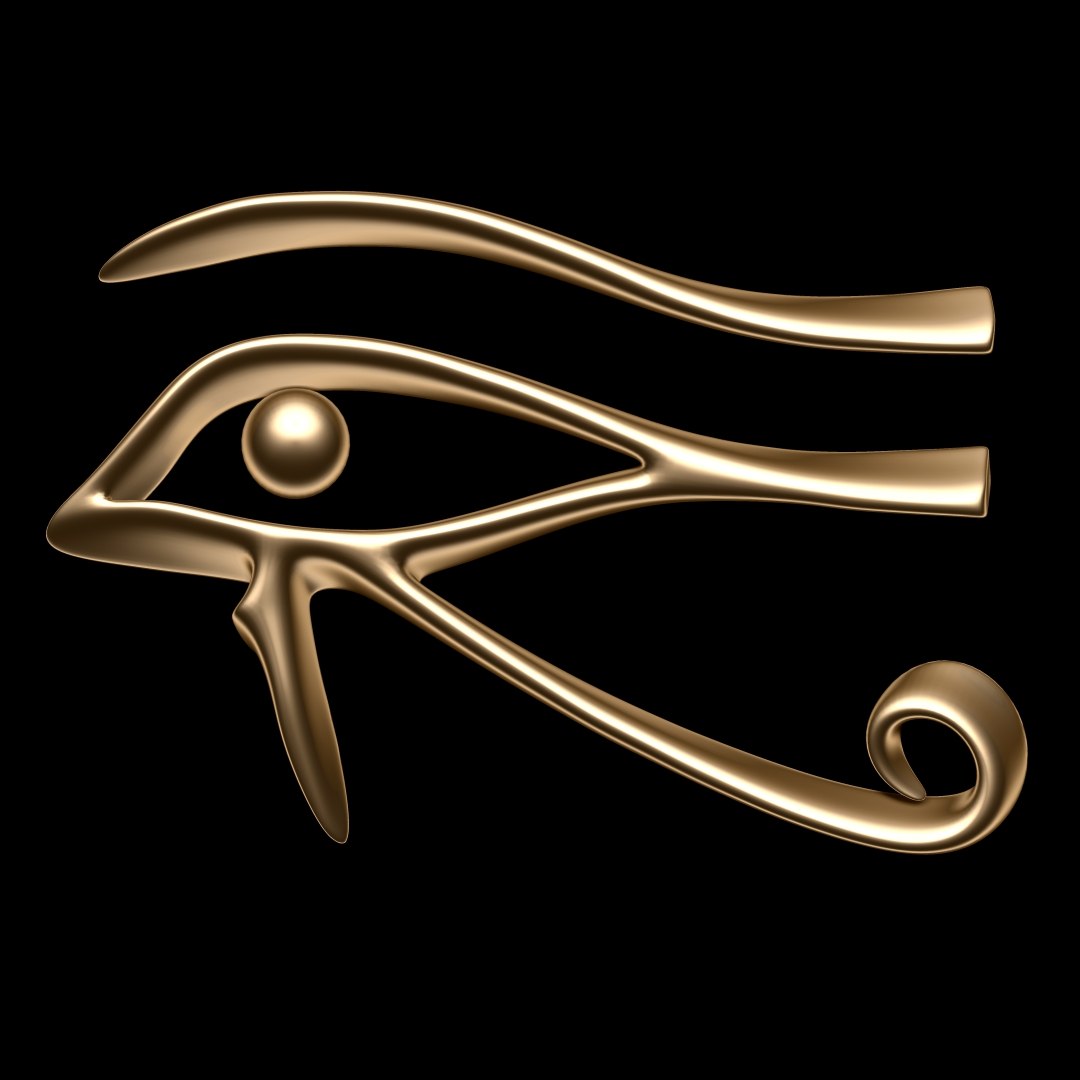 egyptian hieroglyphics symbols 3d model