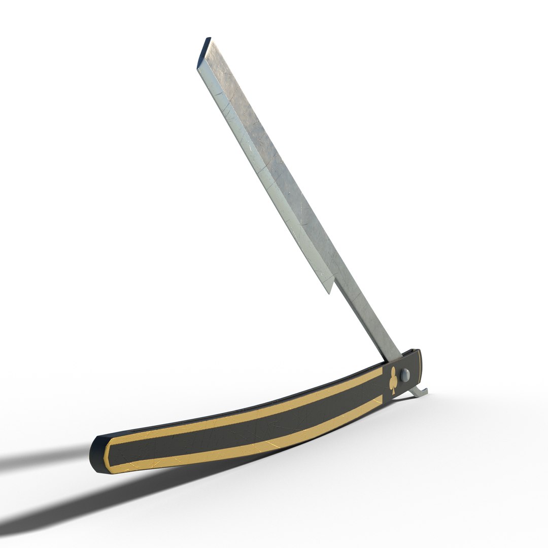 3D model Straight Razor Blade TurboSquid 2084250