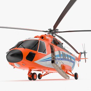 Russian Helicopter Gazprom MI-171 A3 Rigged model