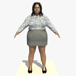 Rigged European Fat Woman Clothed 3 (Karen)