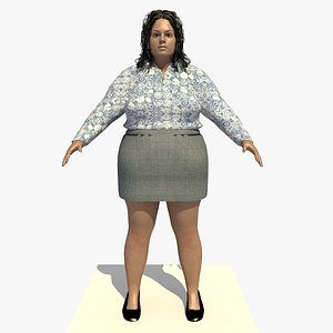 Rigged European Fat Woman Clothed 3 (Karen)
