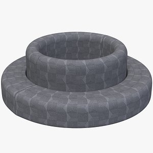 Circular Modern Sofa 3D model
