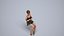00578Poppy007 - Teen Caucasian girl sitting in public space with smartphone summer casual wear