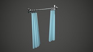 3D model curtain cloth drape