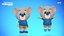 koala bear animations rig 3D