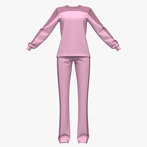3D Sportswear Female 1v PBR model