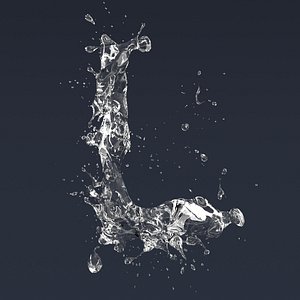 letter splash 3D model
