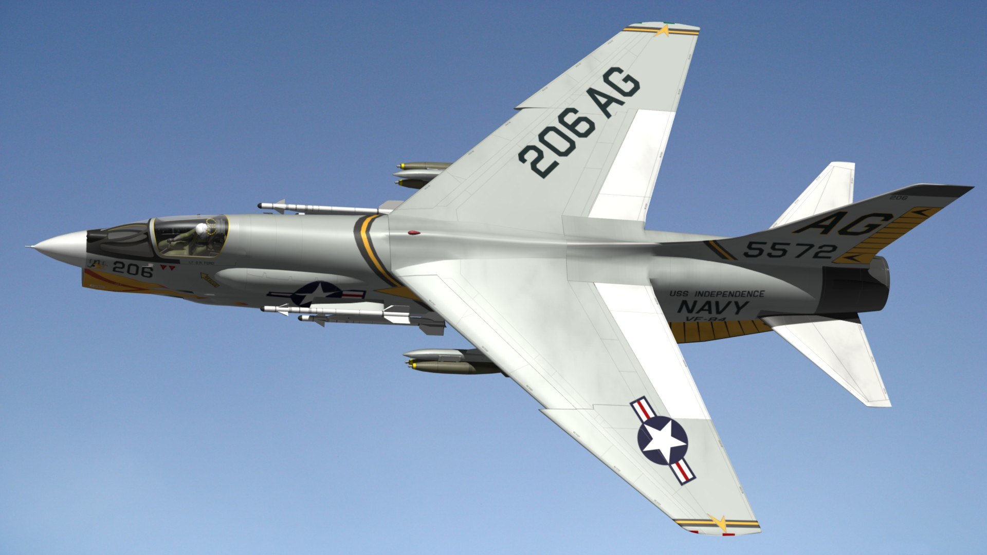 Vought F8 Crusader VF84 3D - TurboSquid 1742730