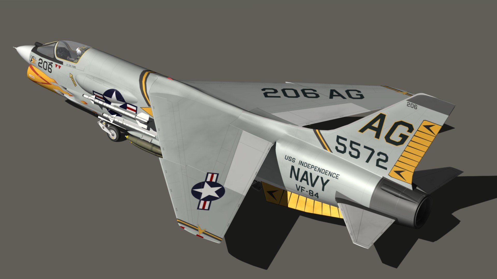 Vought F8 Crusader VF84 3D - TurboSquid 1742730