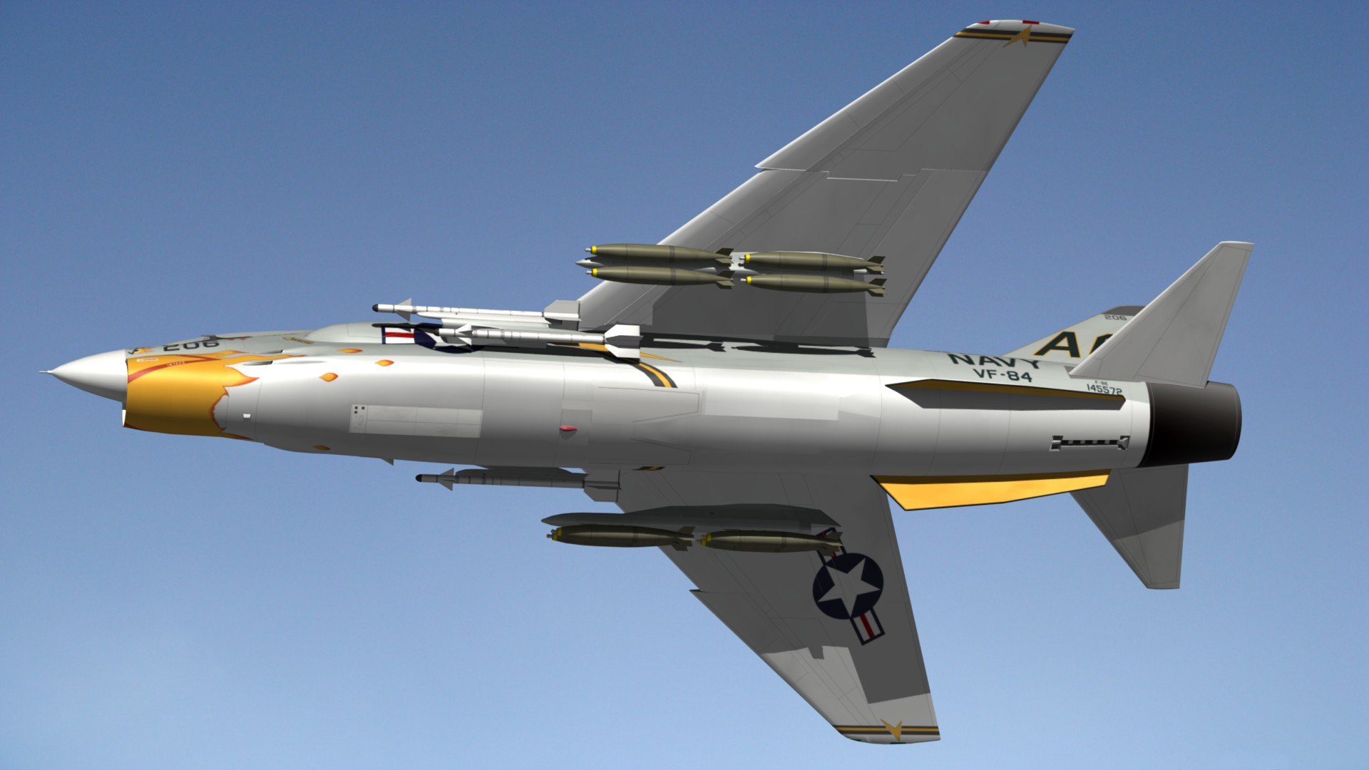 Vought F8 Crusader VF84 3D - TurboSquid 1742730