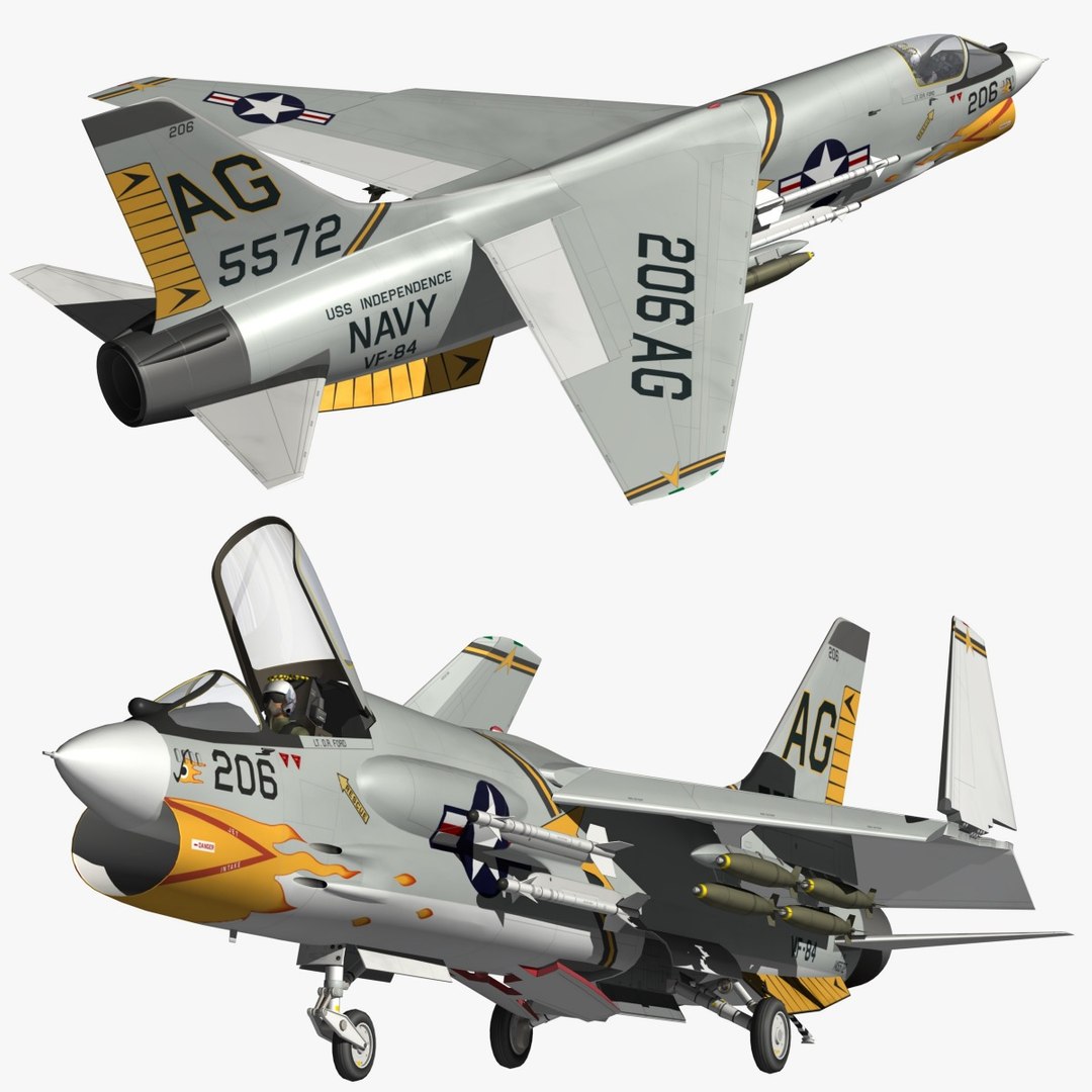 Vought F8 Crusader VF84 3D - TurboSquid 1742730