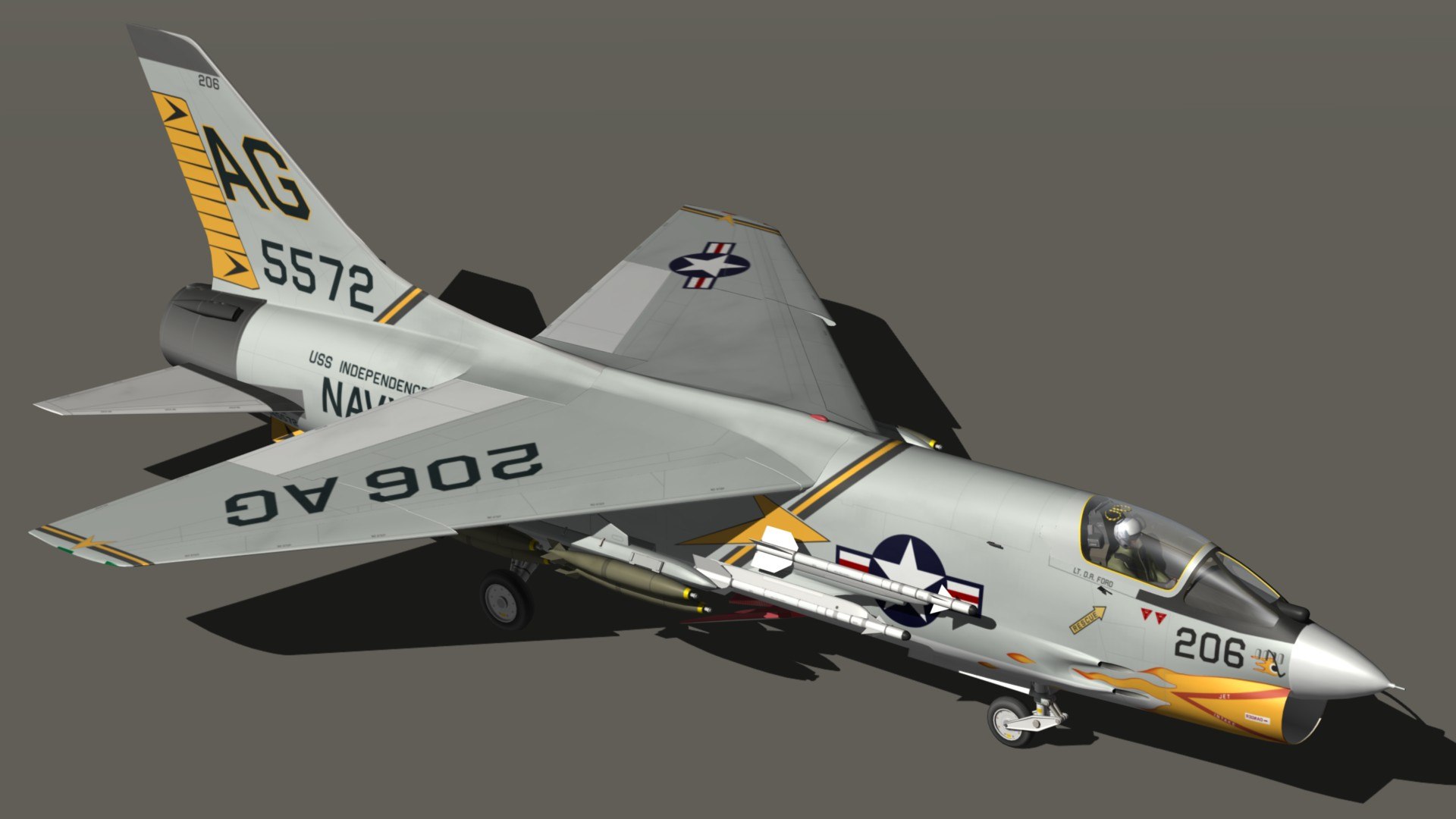 Vought F8 Crusader VF84 3D - TurboSquid 1742730