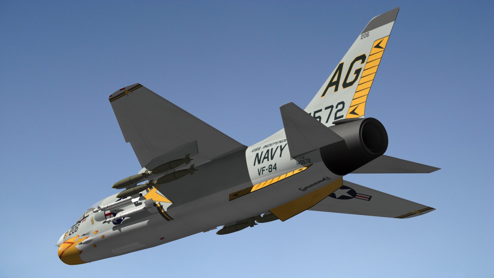 Vought F8 Crusader VF84 3D - TurboSquid 1742730