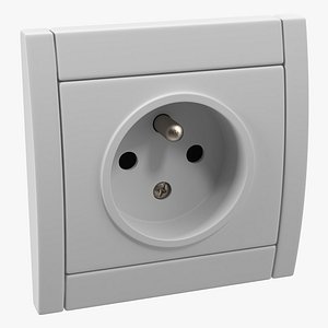 European Electrical Outlet Generic 3D Model