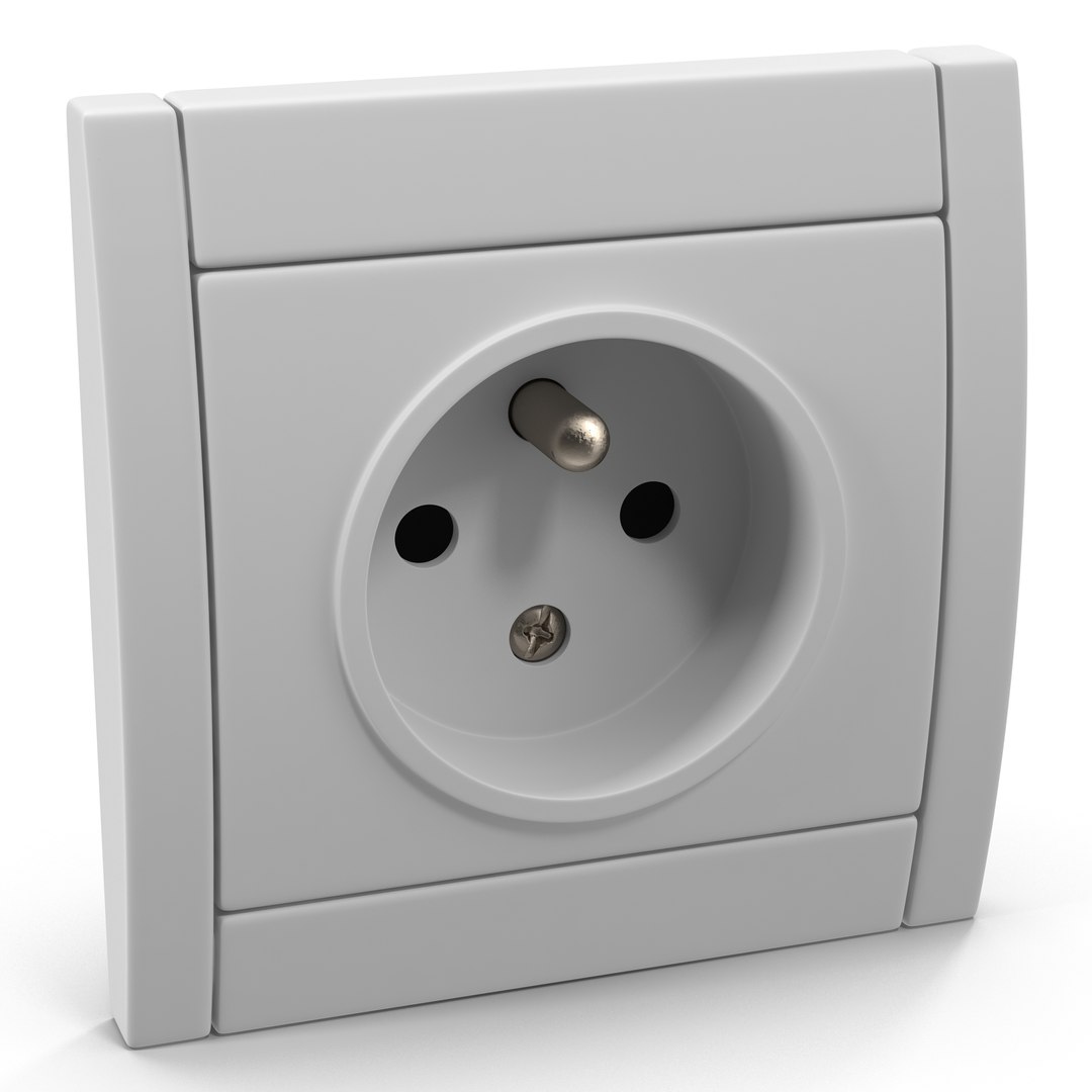 European Electrical Outlet Generic 3D Model 3D model preview