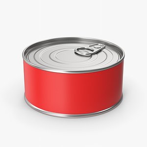 3D model Food Can Red