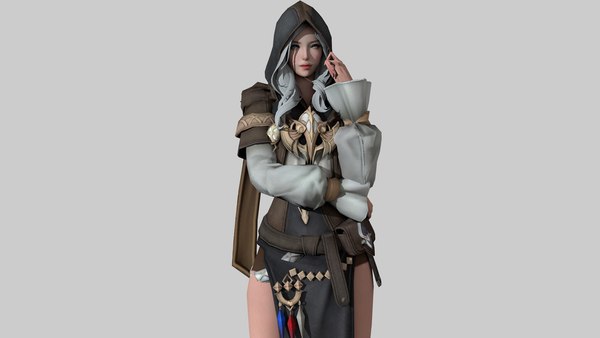 3D warrior nata rigged animate