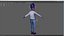Hombre sonriente en 3D, peculiar y alegre, con dibujos animados manipulados