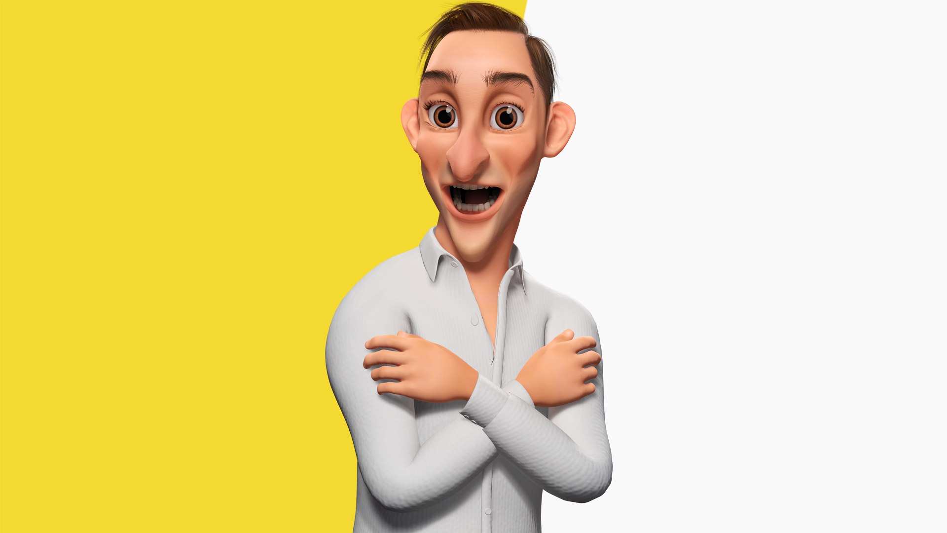 Quirky and Cheerful Rigged Toon 3D Smiling Man 3D model https://p.turbosquid.com/ts-thumb/4R/EraHXn/84/1/png/1743203290/1920x1080/fit_q87/afa1700781b6ec39ced6c3d212b312f39a1f7a4b/1.jpg