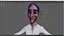Hombre sonriente en 3D, peculiar y alegre, con dibujos animados manipulados