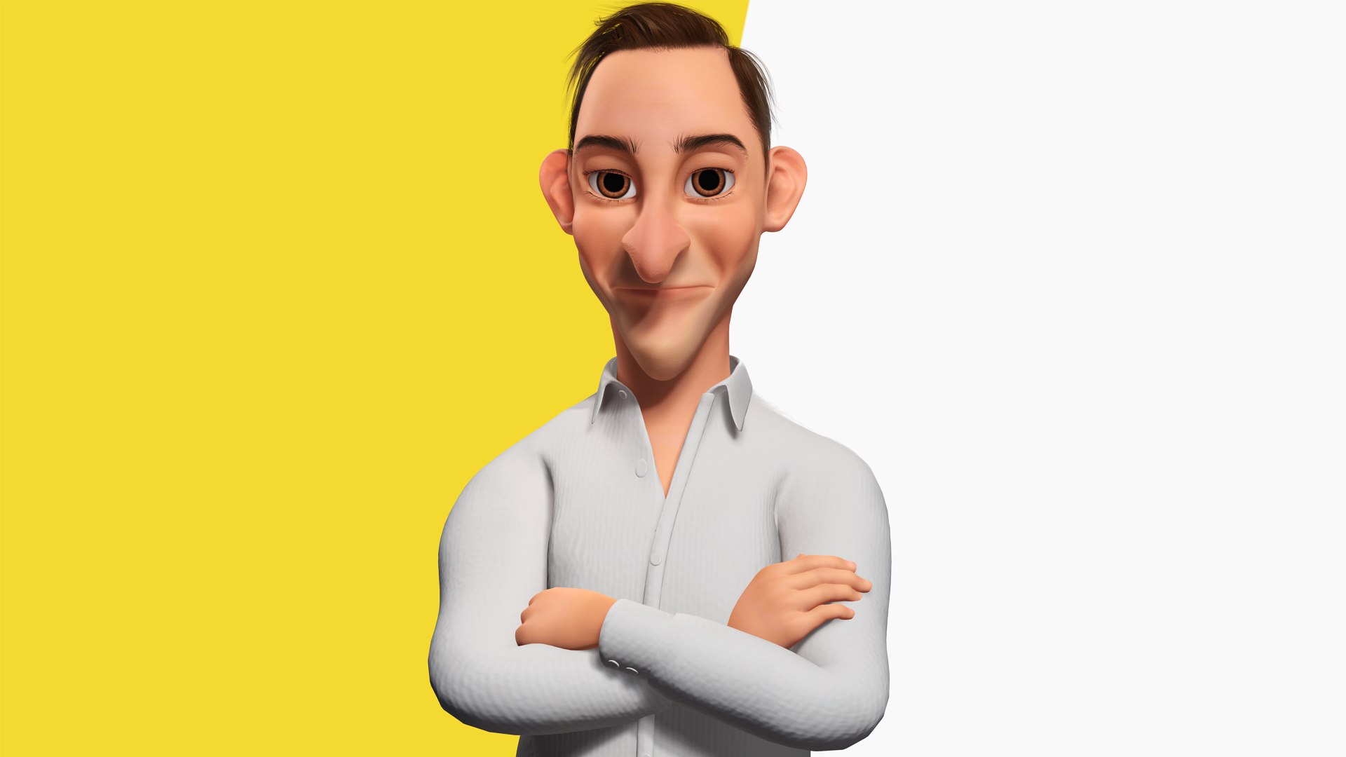 Quirky and Cheerful Rigged Toon 3D Smiling Man 3D model https://p.turbosquid.com/ts-thumb/4R/EraHXn/LR/4/png/1743203293/1920x1080/fit_q87/8a835e936ec0ec24533ef40fef84b99841b1ca6d/4.jpg