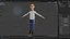 Hombre sonriente en 3D, peculiar y alegre, con dibujos animados manipulados
