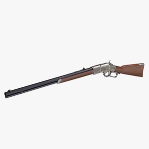 Winchester Model 1873 Patina Case Rigged 3D
