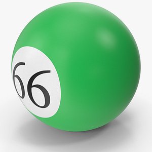 Bingo Ball 66 3D model