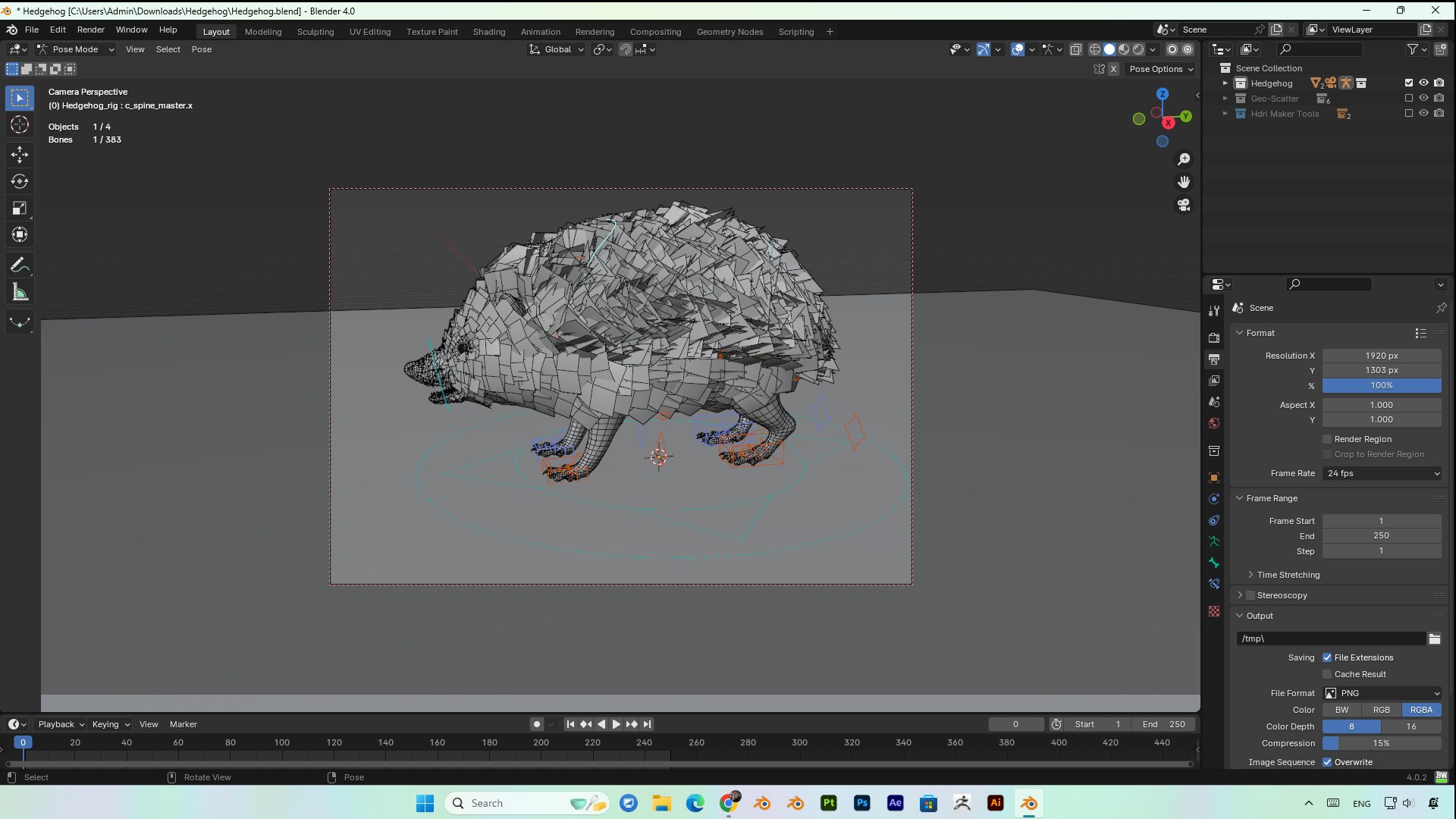 3D Realistic Hedgehog PBR 4k Low-poly - TurboSquid 2403788