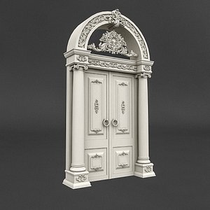 3D classic patterned door 06 model